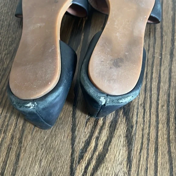 Madewell | (8) Thea D'Orsay Open Toe Flat Sandals Black Leather - Picture 7 of 8